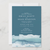 Uitnodiging tot blauwe Waterverf (Voorkant)