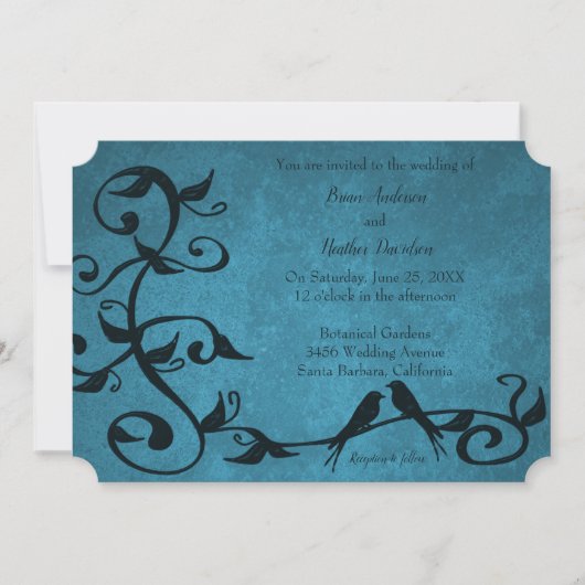 Uitnodiging tot blauwe wijting (Voorkant)