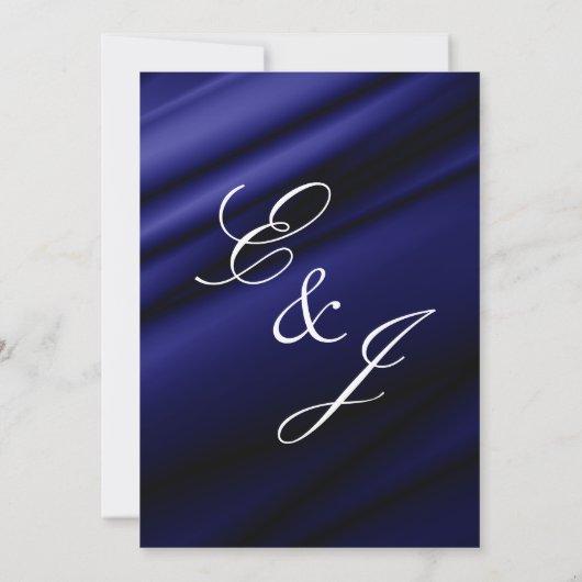 Uitnodiging tot blauwe zijdebruiloft (Achterkant)