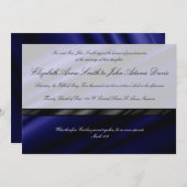 Uitnodiging tot blauwe zijdebruiloft (Voorkant / Achterkant)