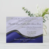 Uitnodiging tot blauwe zijdegolf (Staand voorkant)