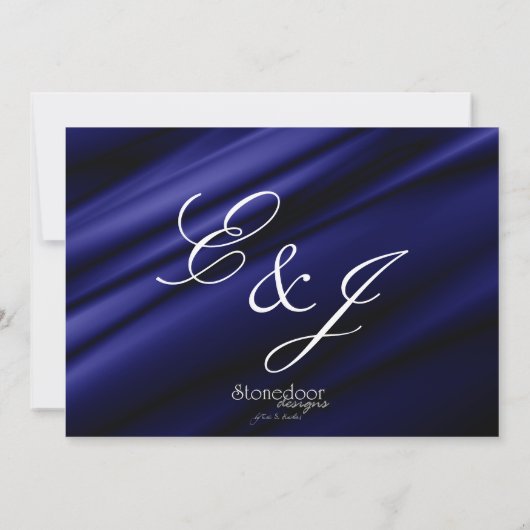 Uitnodiging tot blauwe zijdegolf (Achterkant)