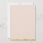 Uitnodiging tot blinden en gouden monogram (Achterkant)