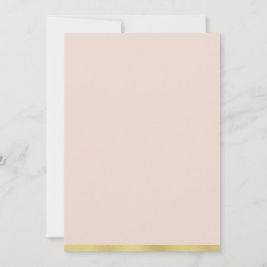 Uitnodiging tot blinden en gouden monogram (Achterkant)