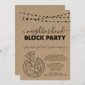 Uitnodiging tot blokkering Pizza-burengroep (Voorkant / Achterkant)