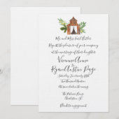 Uitnodiging tot Boerderij van het Barn Wedding (Voorkant / Achterkant)