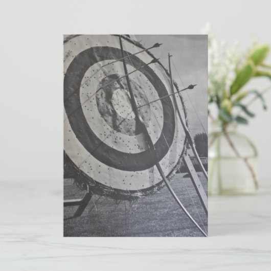 Uitnodiging tot boogschieten (Staand voorkant)