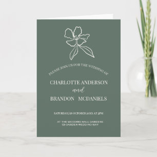Uitnodiging tot bosbouw met een minimale Floral We