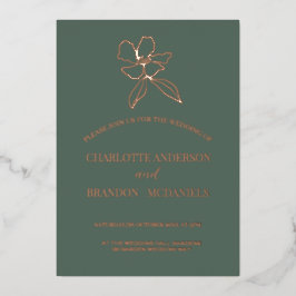 Uitnodiging tot bosbouw met een minimale Floral We