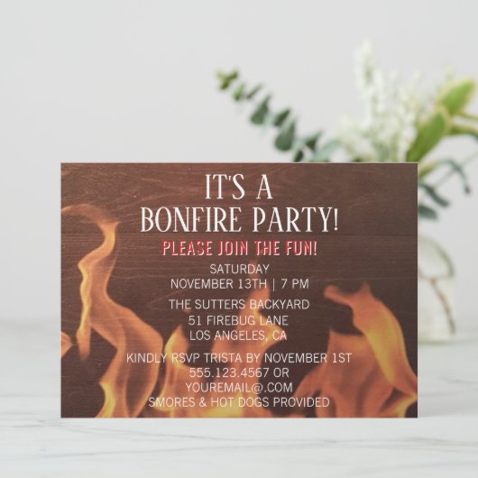 Uitnodiging tot brandweerfeest Rode Camp uit (Staand voorkant)