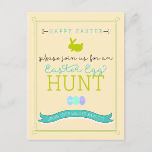 Uitnodiging tot Briefkaart Easter Egg Hunt