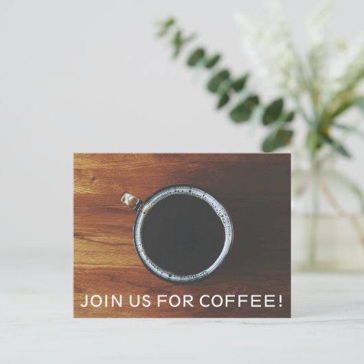 Uitnodiging tot Briefkaart - Meld u aan bij ons vo (Staand voorkant)