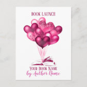 Uitnodiging tot Briefkaart romance Book Launch Par (Voorkant)