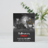Uitnodiging tot Briefkaart van Halloween Party (Staand voorkant)