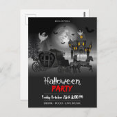 Uitnodiging tot Briefkaart van Halloween Party (Voorkant / Achterkant)