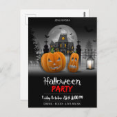 Uitnodiging tot Briefkaart van Halloween Party (Voorkant / Achterkant)