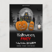 Uitnodiging tot Briefkaart van Halloween Party (Voorkant)