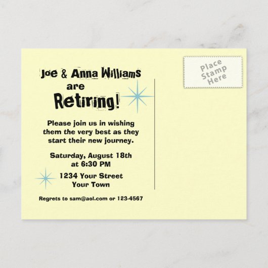 Uitnodiging tot Briefkaart van oproepende partij m (Achterkant)