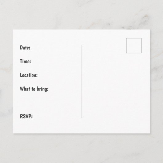 Uitnodiging tot Briefkaart voor gezinshereniging (Achterkant)