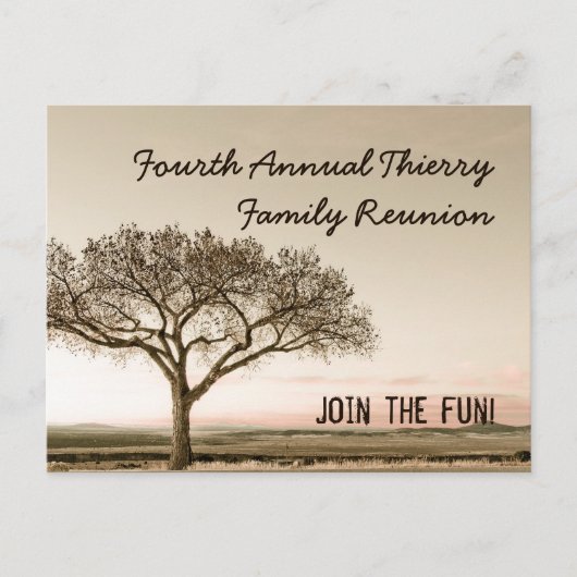 Uitnodiging tot Briefkaart voor gezinshereniging (Voorkant)