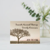 Uitnodiging tot Briefkaart voor gezinshereniging (Staand voorkant)