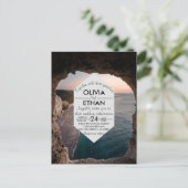 Uitnodiging tot Briefkaart voor het strandbruiloft (Staand voorkant)