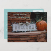 Uitnodiging tot Briefkaart voor huisverwarming (Voorkant / Achterkant)