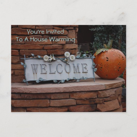 Uitnodiging tot Briefkaart voor huisverwarming (Voorkant)