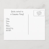 Uitnodiging tot Briefkaart voor verrassingspartije (Achterkant)