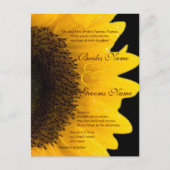 Uitnodiging tot Briefkaart voor zonnebloempjes (Voorkant)