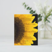 Uitnodiging tot Briefkaart voor zonnebloempjes (Staand voorkant)