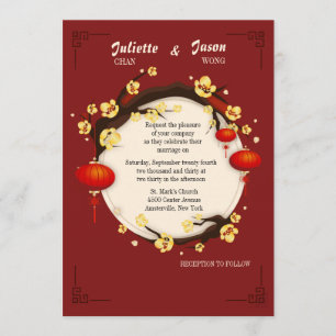 Uitnodiging tot bruiloft Chinese feestdagen