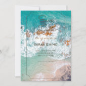 Uitnodiging tot bruiloft door het zee (Voorkant)