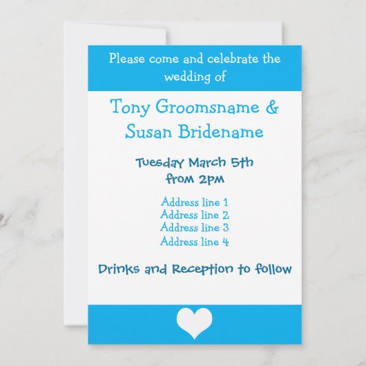 Uitnodiging tot bruiloft Flying Piggy (Achterkant)