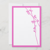 Uitnodiging tot bruiloft in Bright roze Wild Flowe (Achterkant)