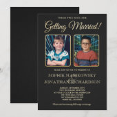 Uitnodiging tot bruiloft op oude schoolfoto's (Voorkant / Achterkant)