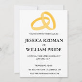 Uitnodiging tot bruiloft Rings. (Voorkant)