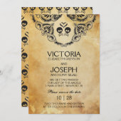 Uitnodiging tot bruiloft - Schuif- en kruisgraten (Voorkant / Achterkant)