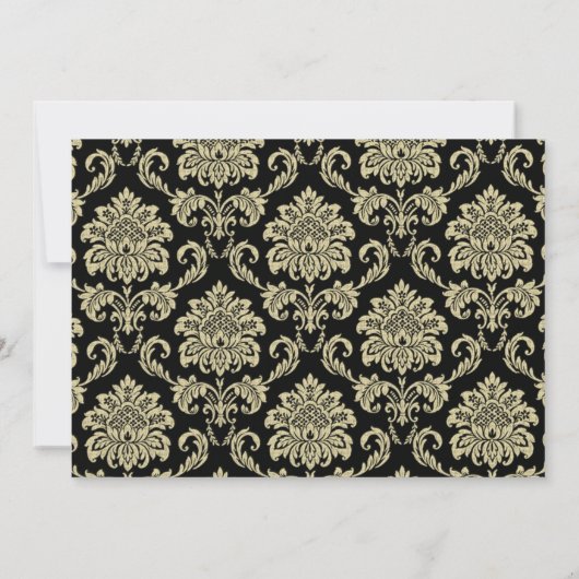 Uitnodiging tot bruiloft tussen Black en Ivory Dam (Achterkant)