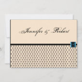 Uitnodiging tot bruiloft tussen zwarte en ivoren m (Achterkant)