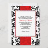 Uitnodiging tot bruiloft tussen zwarte en rode Dam (Voorkant)