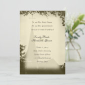 Uitnodiging tot bruiloft van historische kerkmakre (Staand voorkant)