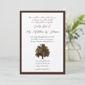 Uitnodiging tot bruin-eiken-bomen (Staand voorkant)