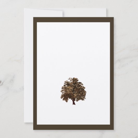 Uitnodiging tot bruin-eiken-bomen (Voorkant)