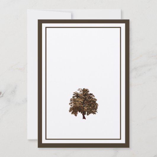 Uitnodiging tot bruin-eiken-bomen (Voorkant)