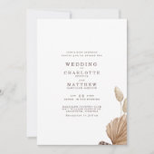 Uitnodiging tot bruin en beige Simple Wedding (Voorkant)