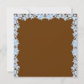 Uitnodiging tot bruin en blauw huwelijk (Achterkant)