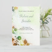 Uitnodiging tot bruin en groen huwelijk (Staand voorkant)