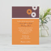 Uitnodiging tot bruin en Oranje huwelijk (Staand voorkant)