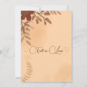 Uitnodiging tot bruin-minimalistisch huwelijk (Achterkant)